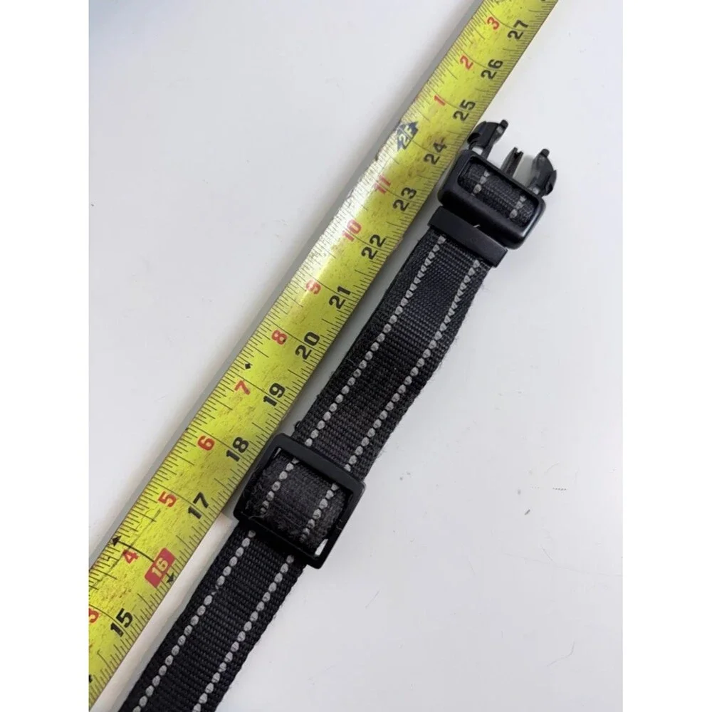 XL Black Neoprene Lined Dog Collar, Leash  & AirTag Holder